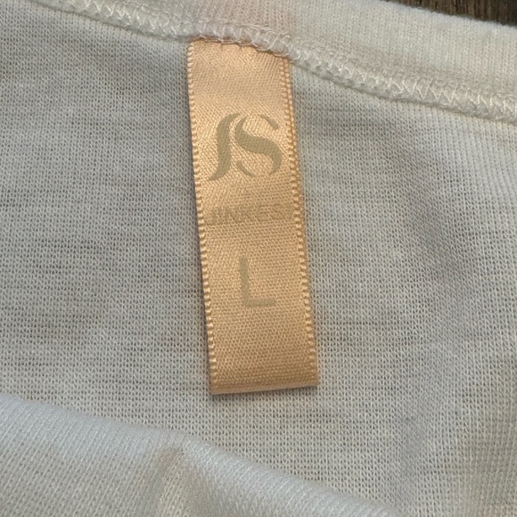 🟣 JINKESI WHITE LONG SLEEVE SLANT SHOULDER TOP SIZE L - Picture 3 of 3